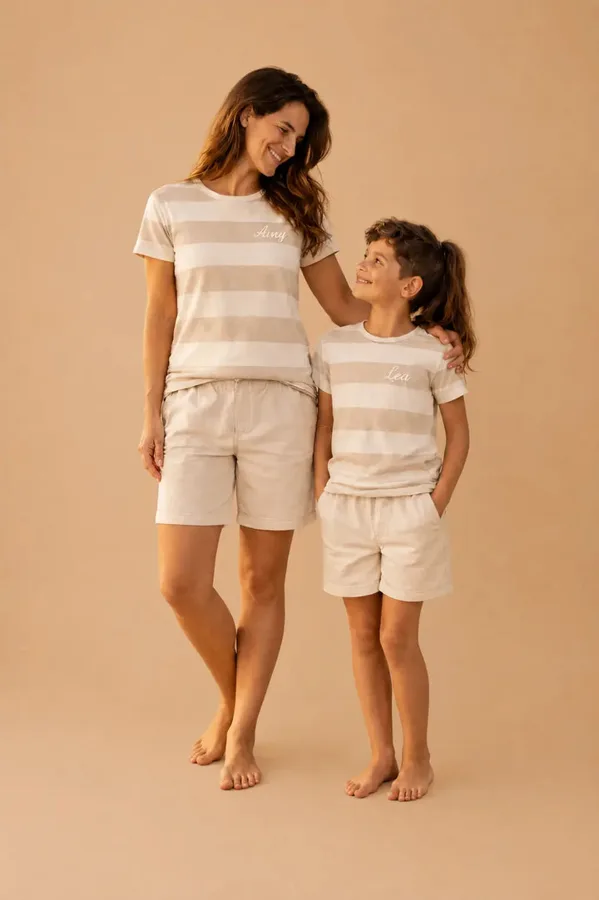 Pyjama mère-fille – Dune Élégance