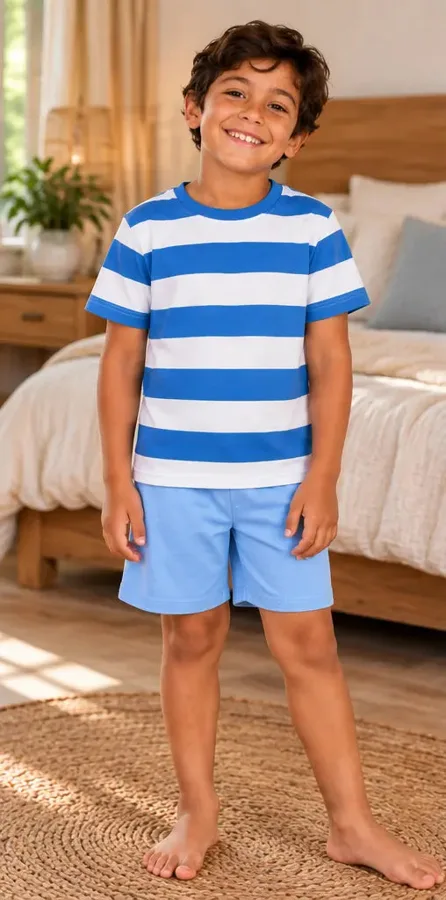 Pyjama garçon – Bleu Sérénité