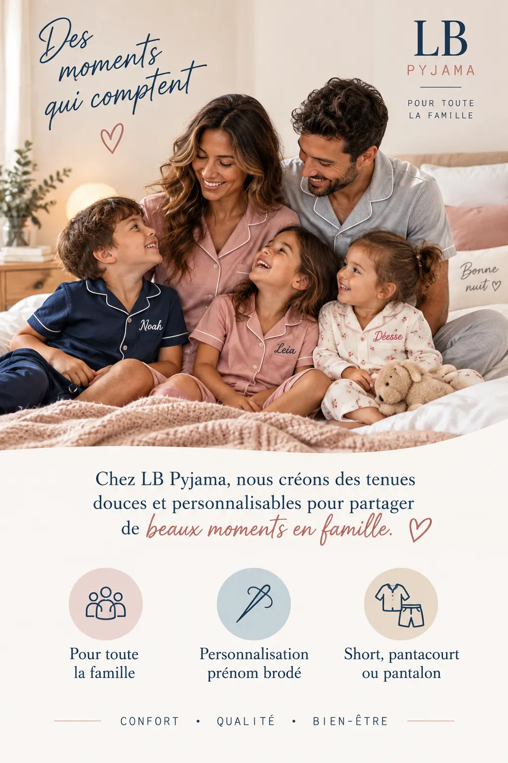 Famille en pyjamas assortis LB Pyjama